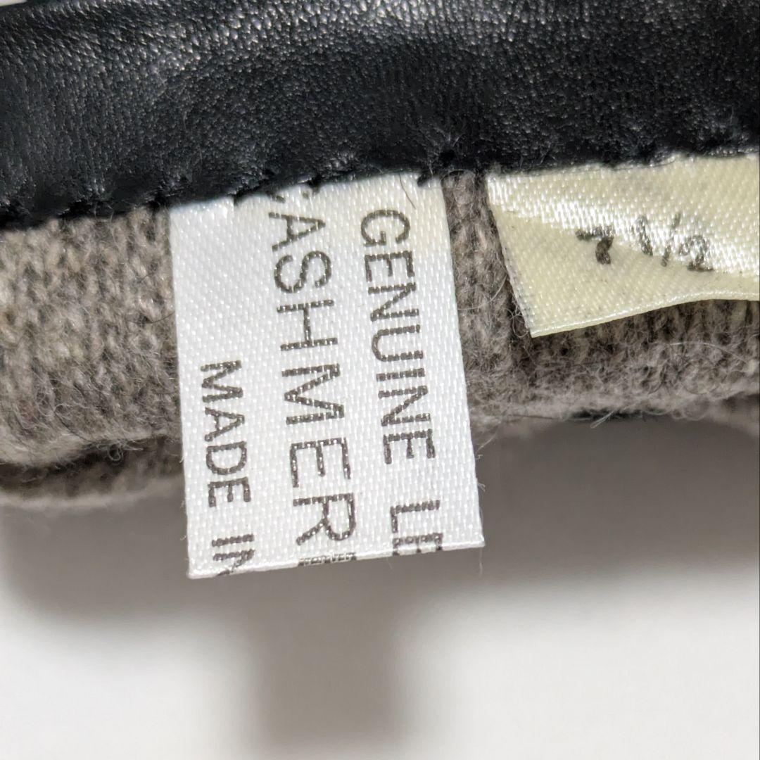 SERMONETA GLOVES セルモネータ カシミヤ 本革手袋 サイズ7.5