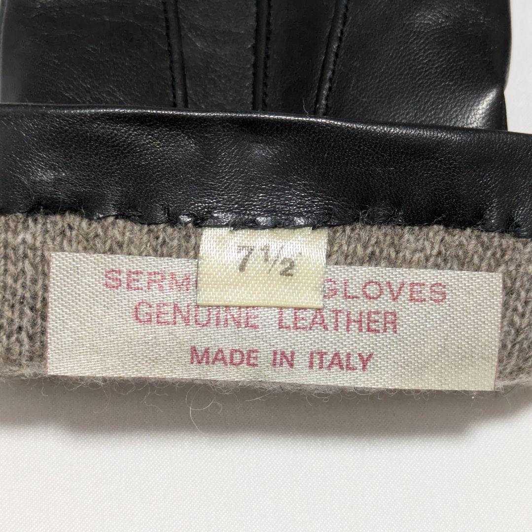 SERMONETA GLOVES セルモネータ カシミヤ 本革手袋 サイズ7.5