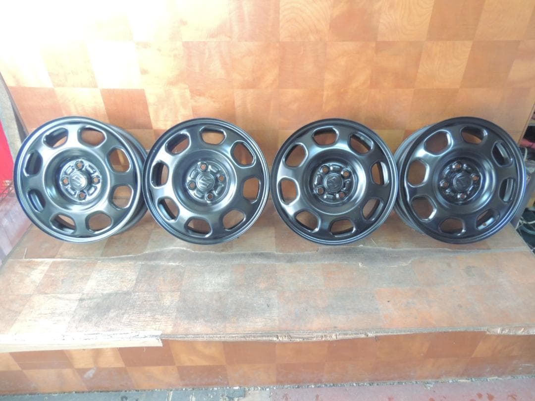 C8　15×4.5J　スズキ純正スチールホイール　ハスラー　4本　自家塗装