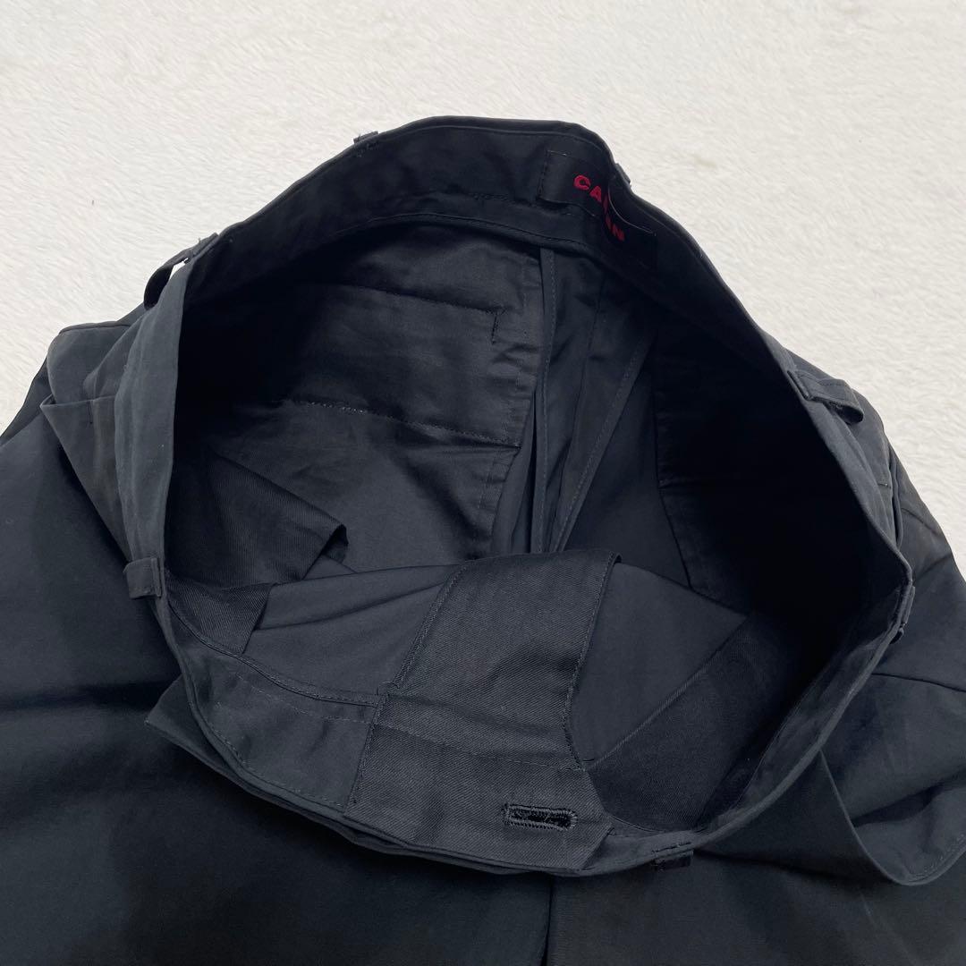 キャバン　コットンポプリンタックパンツ　テーパードパンツ　上質　上品（1483）