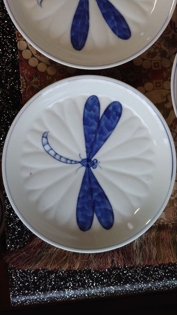 九谷須田菁華蜻蛉中皿５点