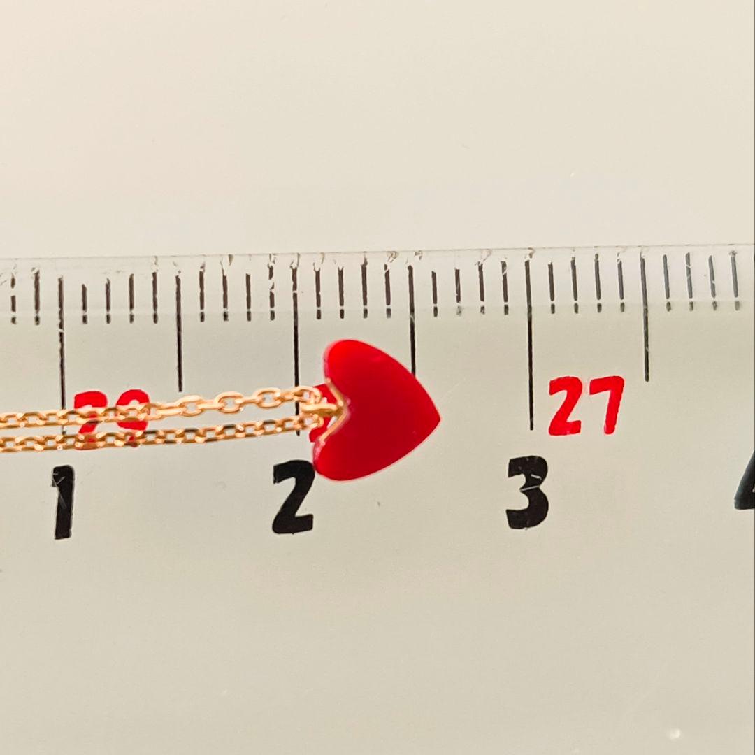 AHKAH　K18 YG　ティランハート　レッド　赤　ネックレス　アーカーブラン