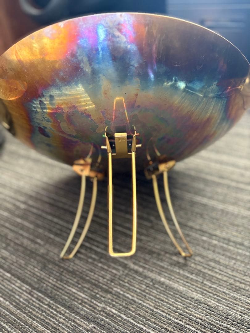 コールマン　ファイヤーディスク　ショップ限定ゴールド　三段フレーム＆五徳付き