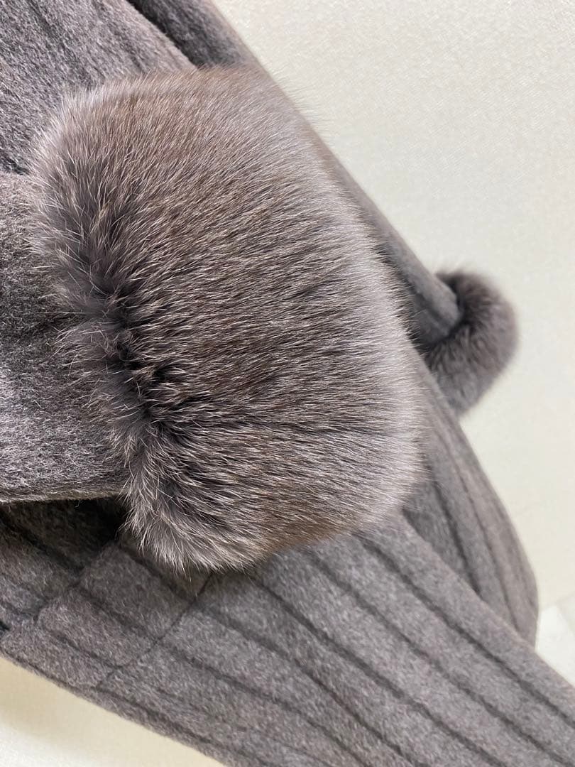 9081. 【極美品】Revillon フォックスファー 2way ロングコート