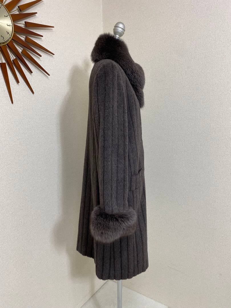 9081. 【極美品】Revillon フォックスファー 2way ロングコート