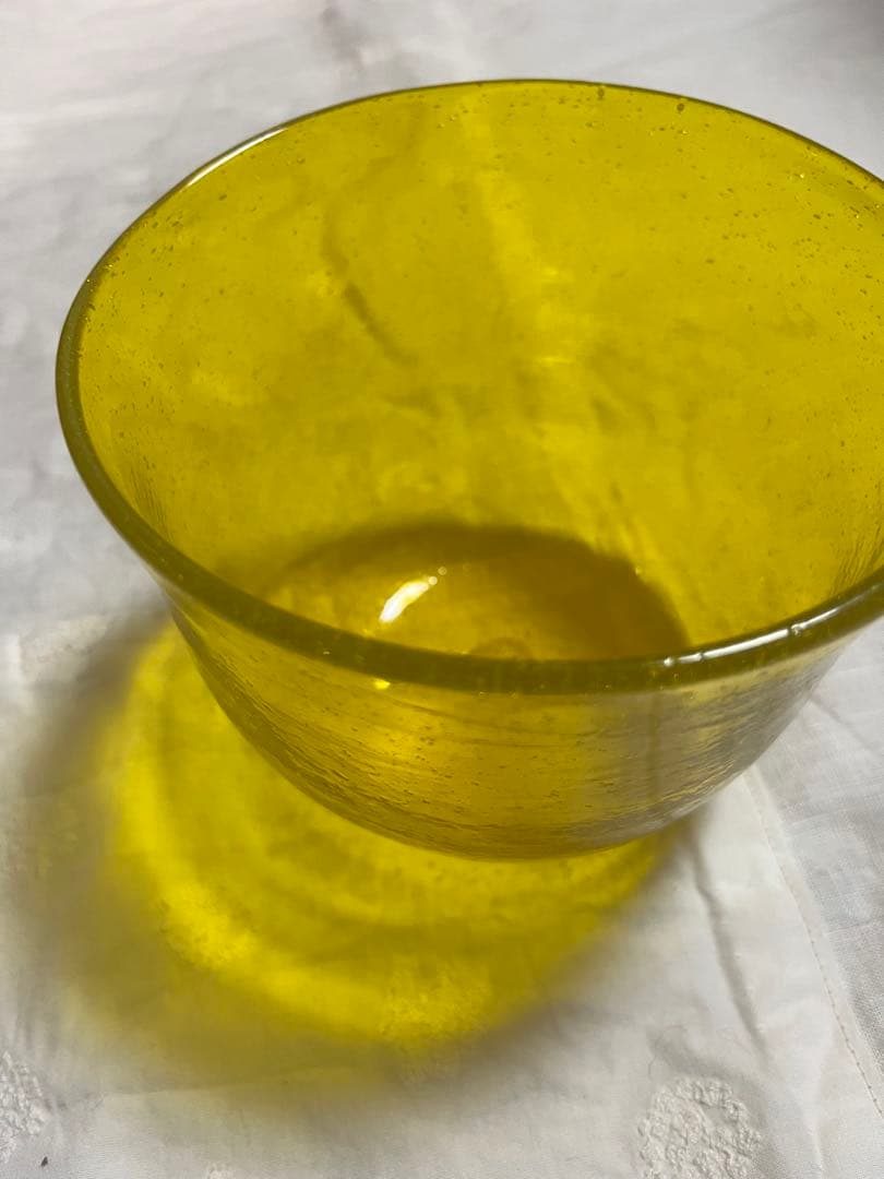 横山秀樹　ガラス　黄色　ボウル