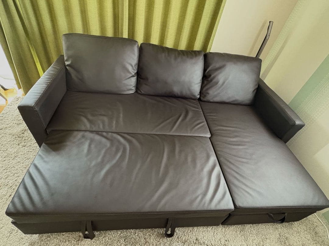 ニトリ　カウチソファベッド（Nシールド ノアーク2 DBR）