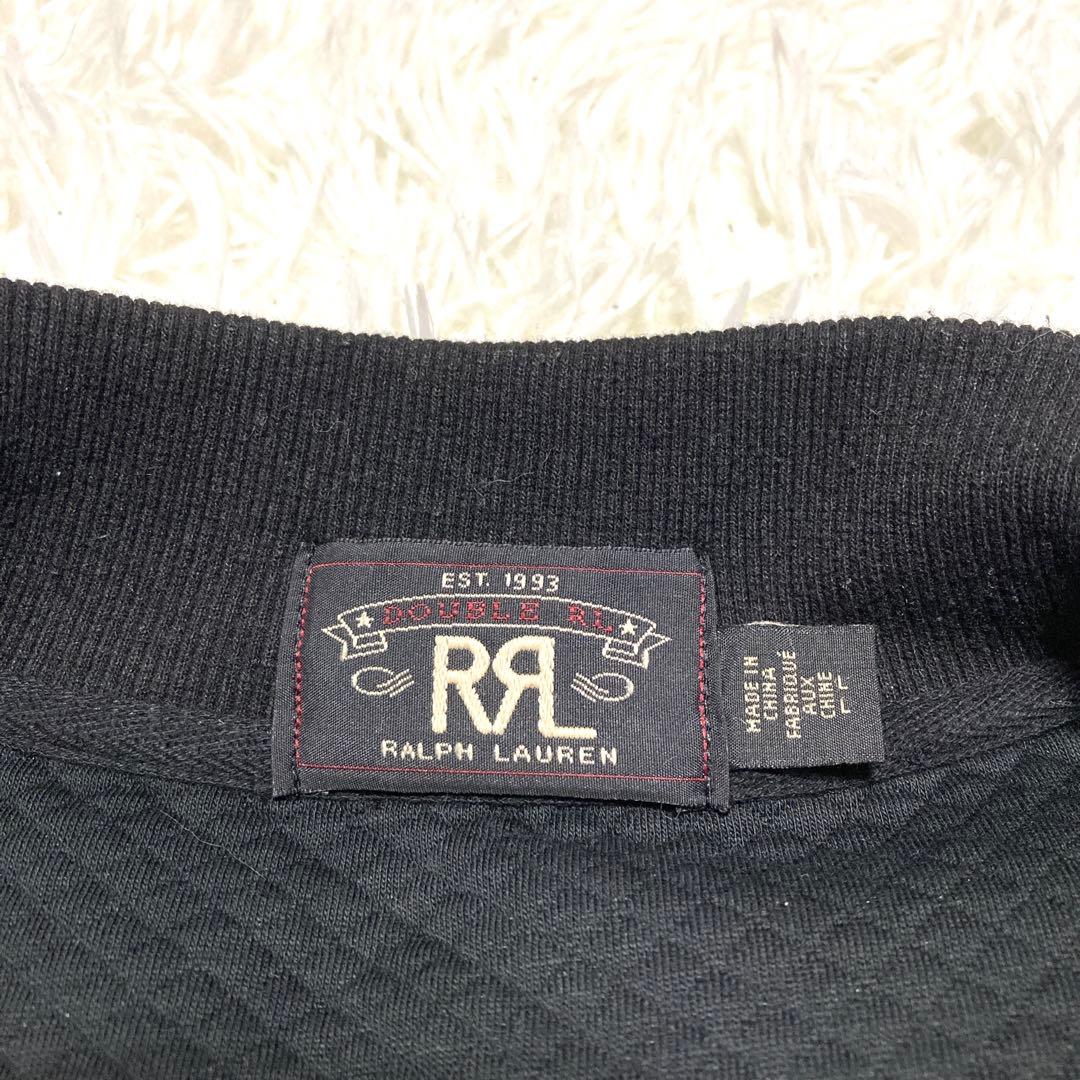 美品✨現行RRL ダブルアールエル　ロゴ　スタジャン　XL ジップジャケット　黒