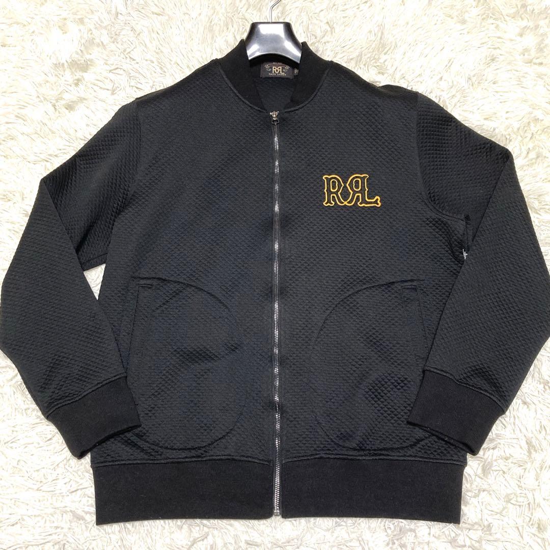 美品✨現行RRL ダブルアールエル　ロゴ　スタジャン　XL ジップジャケット　黒