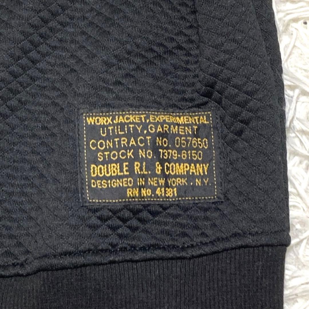 美品✨現行RRL ダブルアールエル　ロゴ　スタジャン　XL ジップジャケット　黒