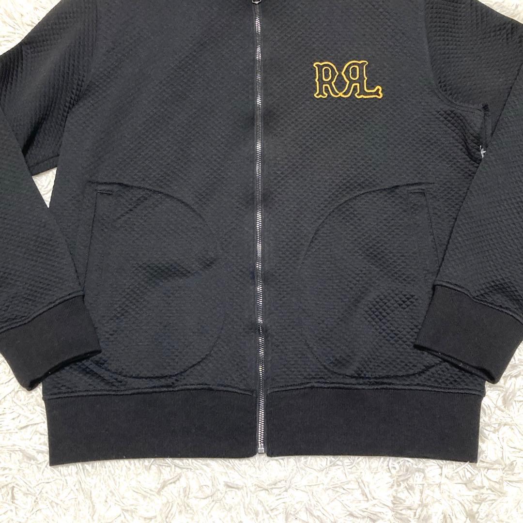 美品✨現行RRL ダブルアールエル　ロゴ　スタジャン　XL ジップジャケット　黒