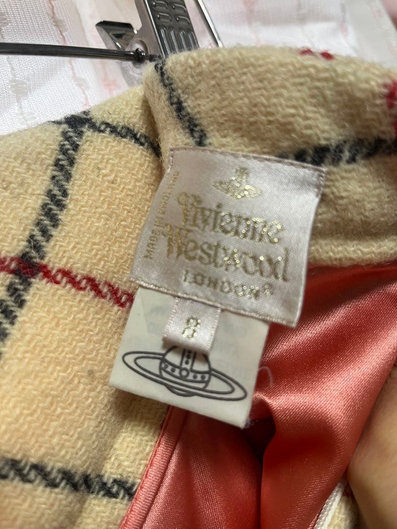 ヴィヴィアンウエストウッド　ハリスツイード チェック柄　台形ミニスカート