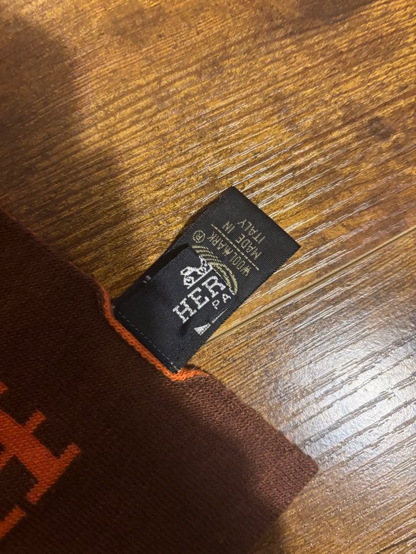 HERMES ロゴパターン マフラー