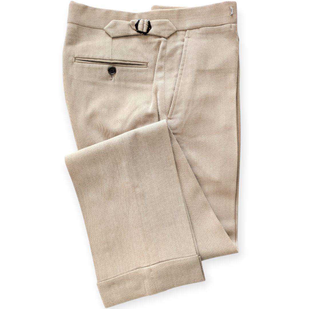 RALPH LAUREN PURPLE LABEL ベージュウールスラックス