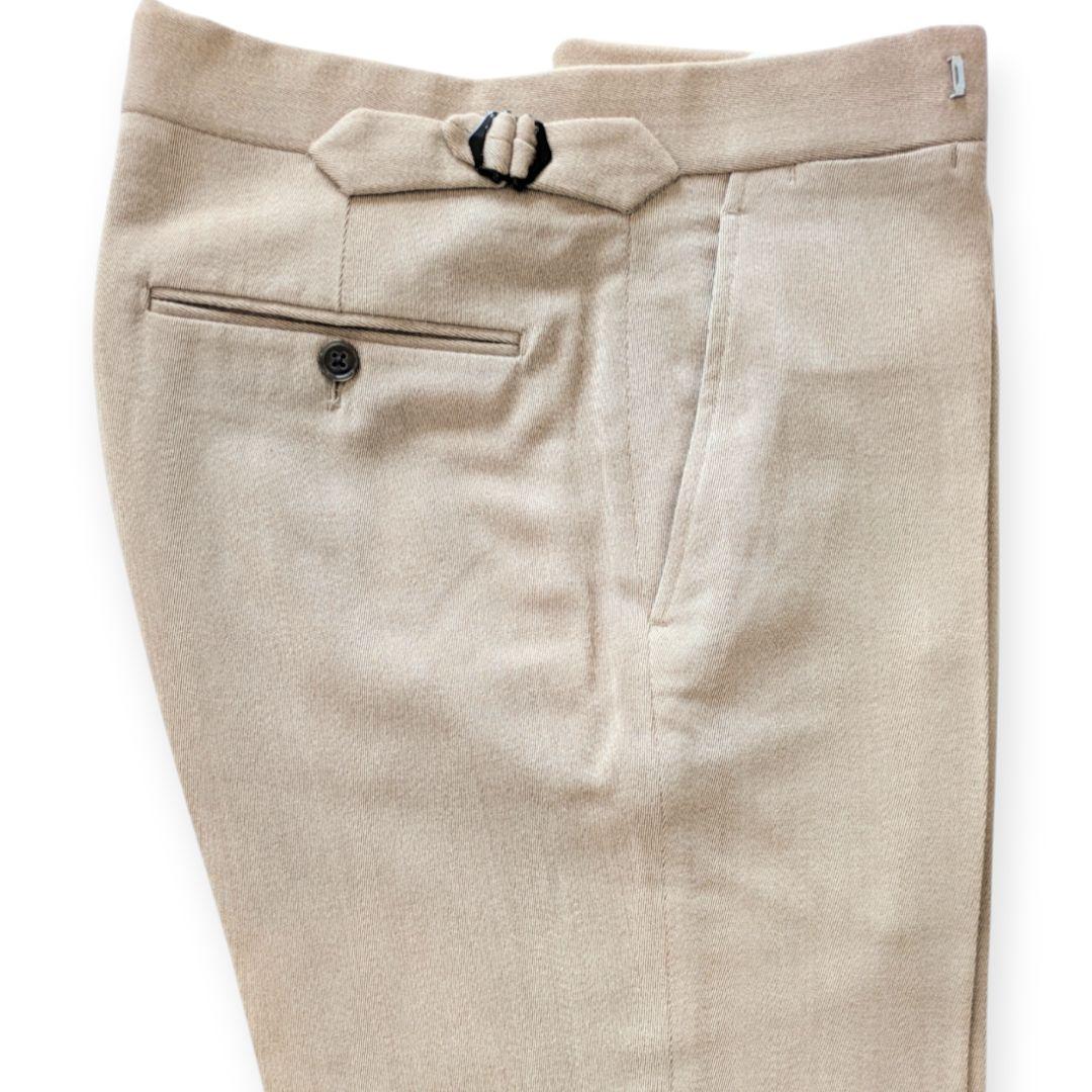 RALPH LAUREN PURPLE LABEL ベージュウールスラックス