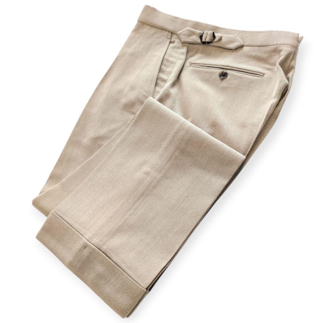 RALPH LAUREN PURPLE LABEL ベージュウールスラックス