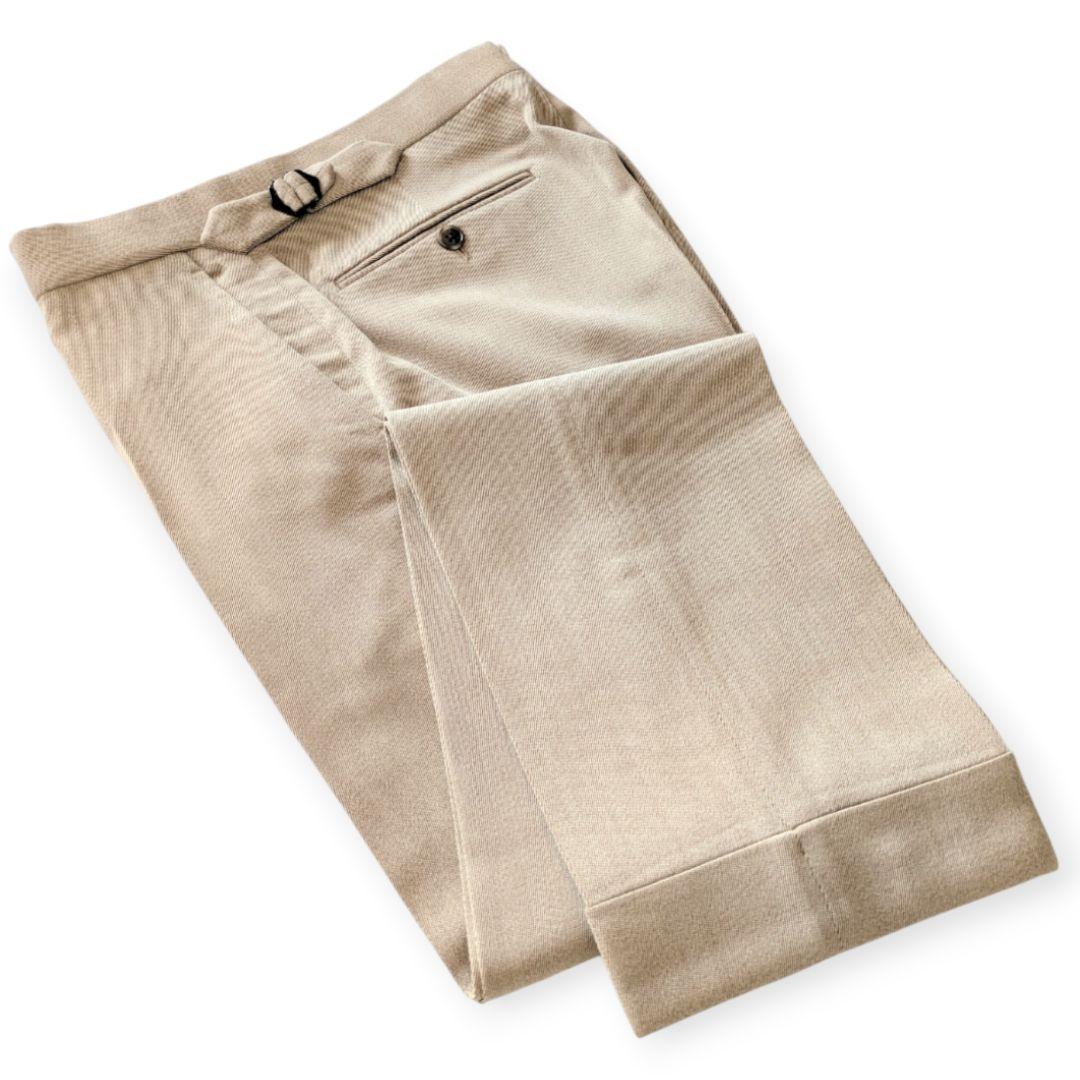 RALPH LAUREN PURPLE LABEL ベージュウールスラックス