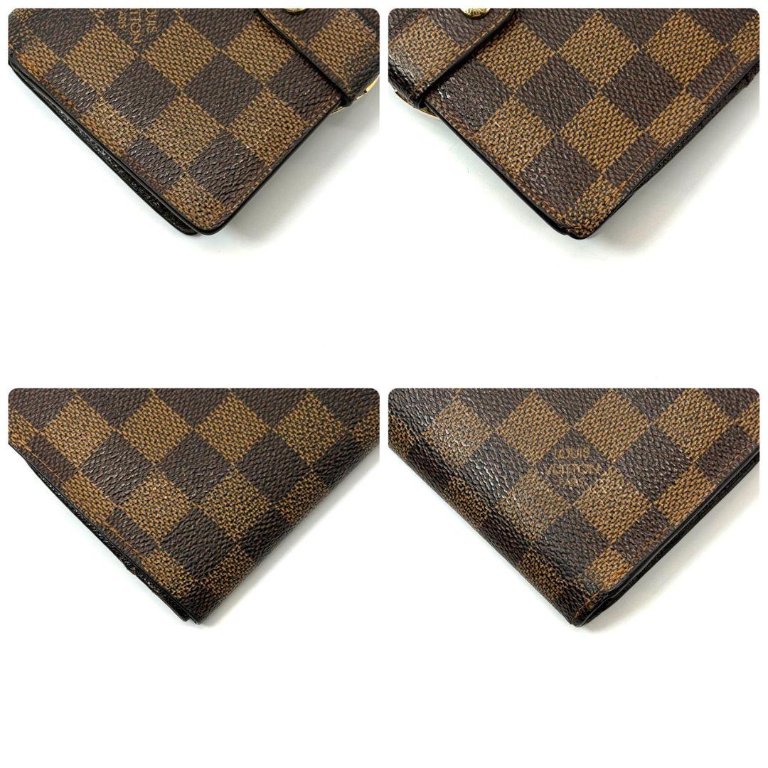 良品 ルイヴィトン ダミエ エベヌ ポルトモネ ビエ ヴィエノワ 財布 がま口