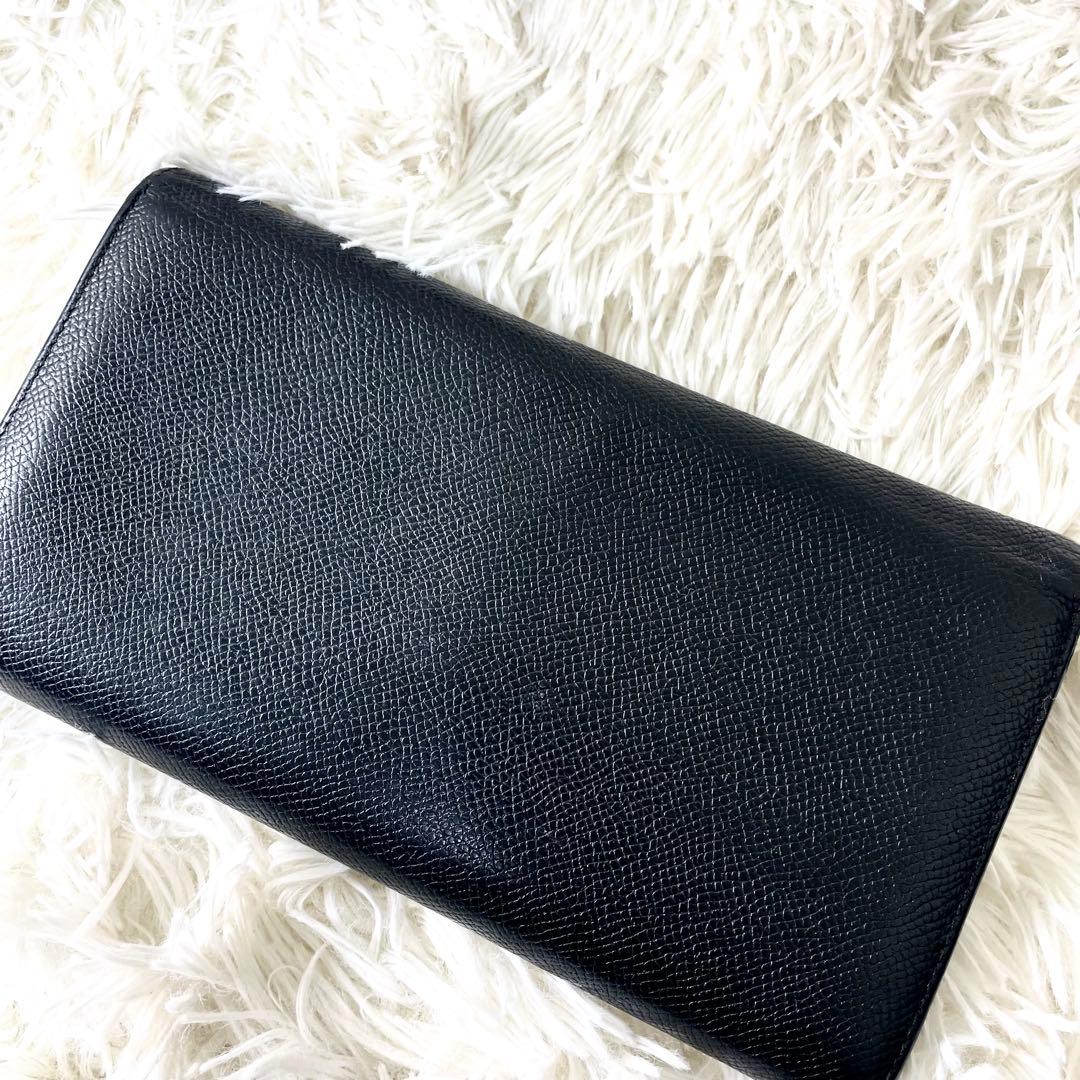 CELINEセリーヌ トロッター フラップマルチファクション カーフ 黒 長財布