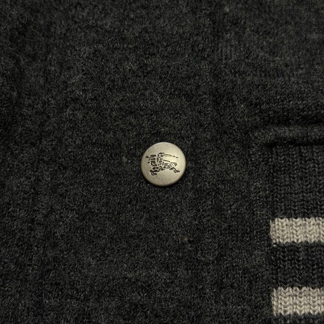 BURBERRY BLUE LABEL フード付き スタジャンニット 38