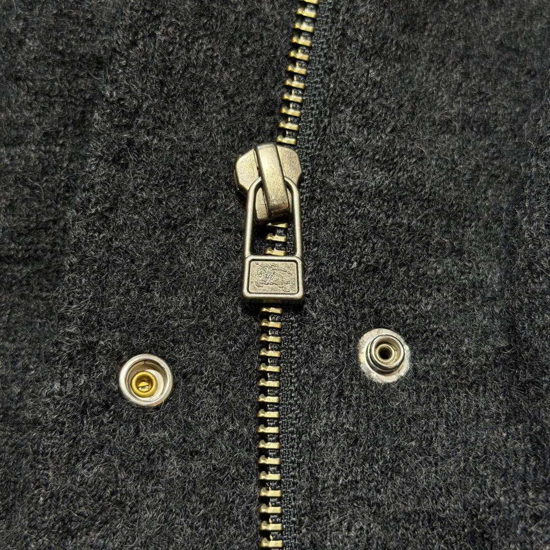 BURBERRY BLUE LABEL フード付き スタジャンニット 38