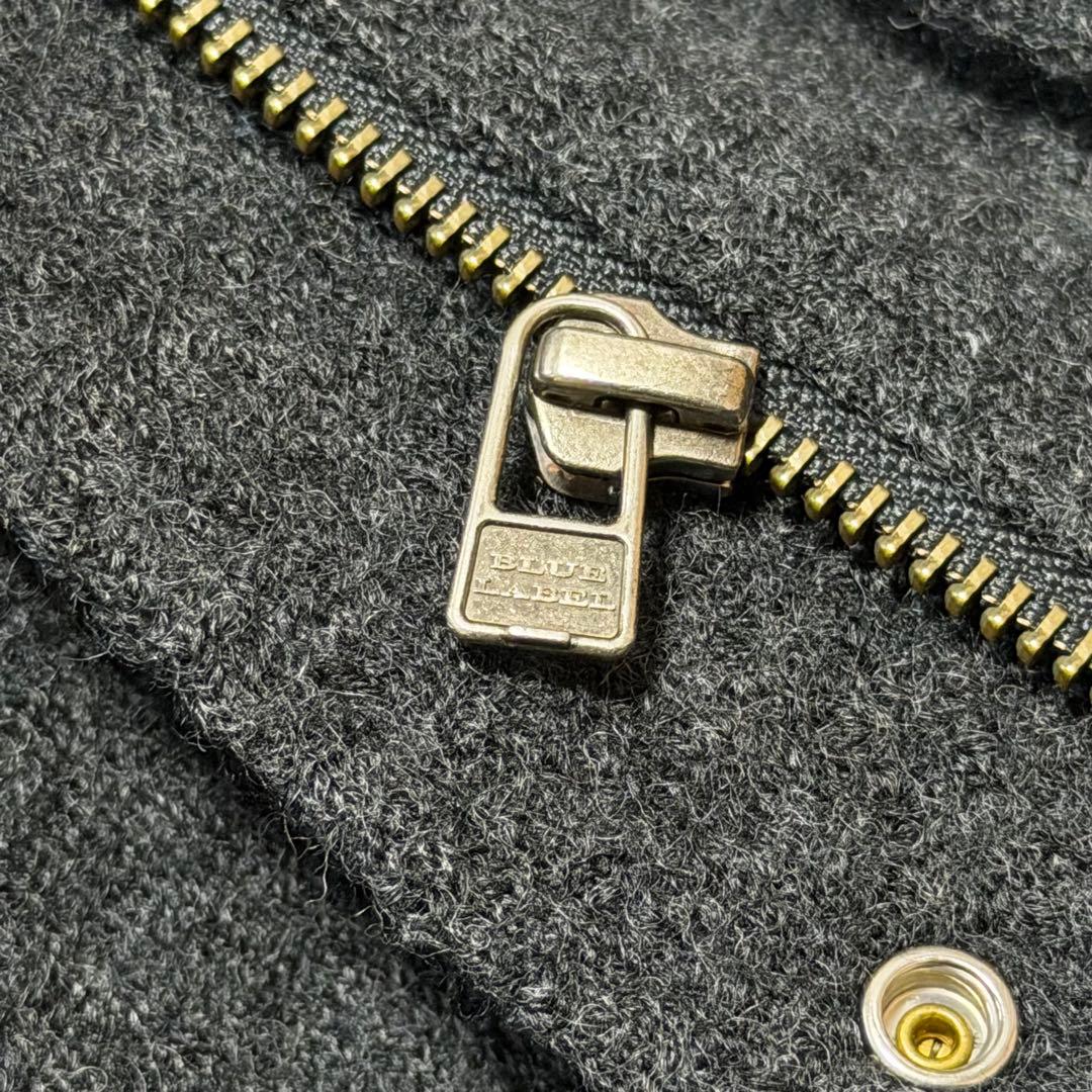 BURBERRY BLUE LABEL フード付き スタジャンニット 38