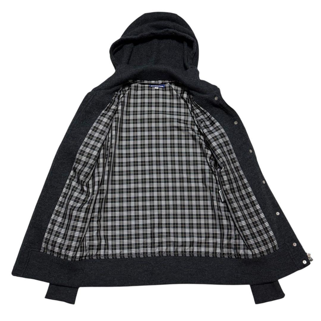 BURBERRY BLUE LABEL フード付き スタジャンニット 38