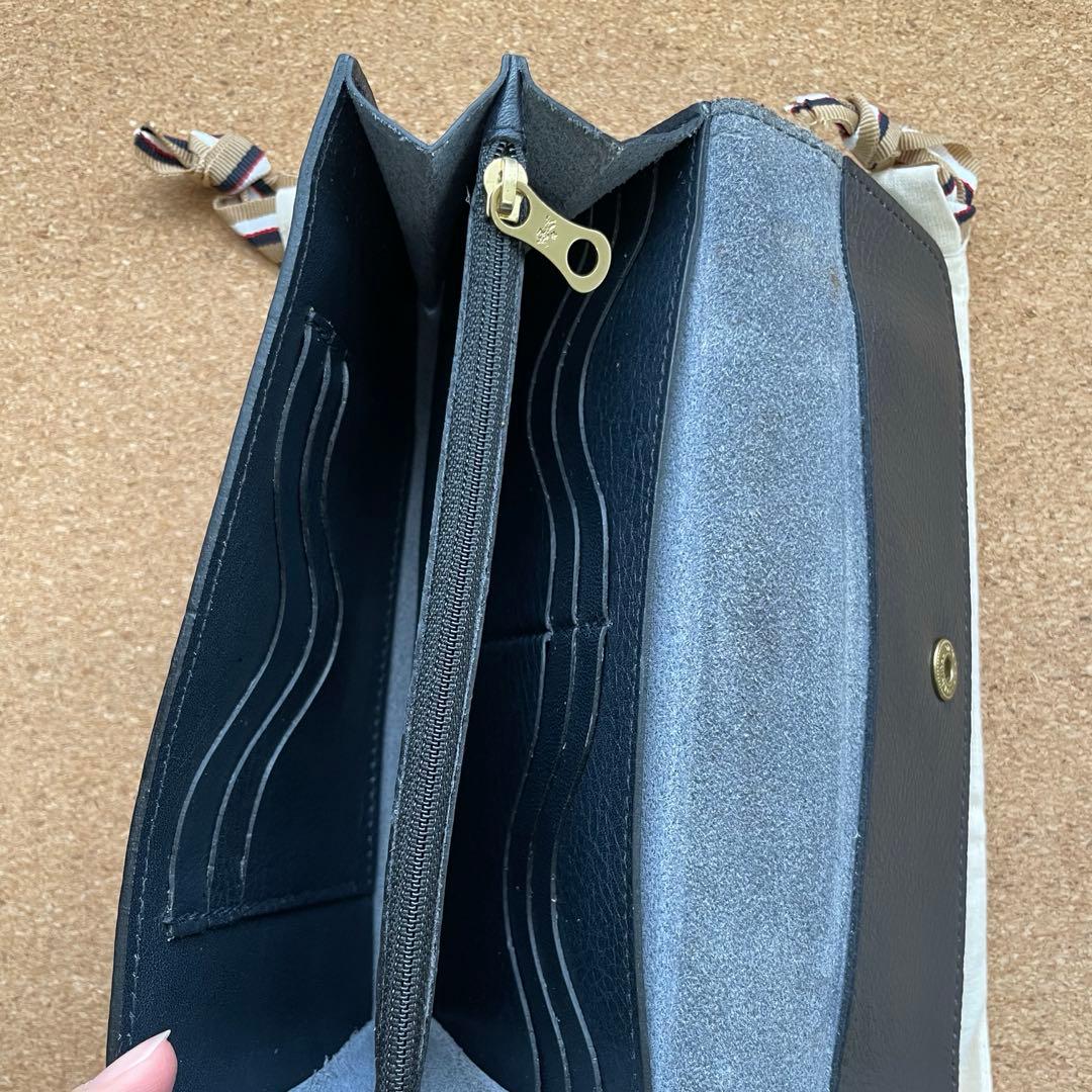 IL BISONTE イルビゾンテ 長財布 レザー 牛革 イタリア製 ネイビー