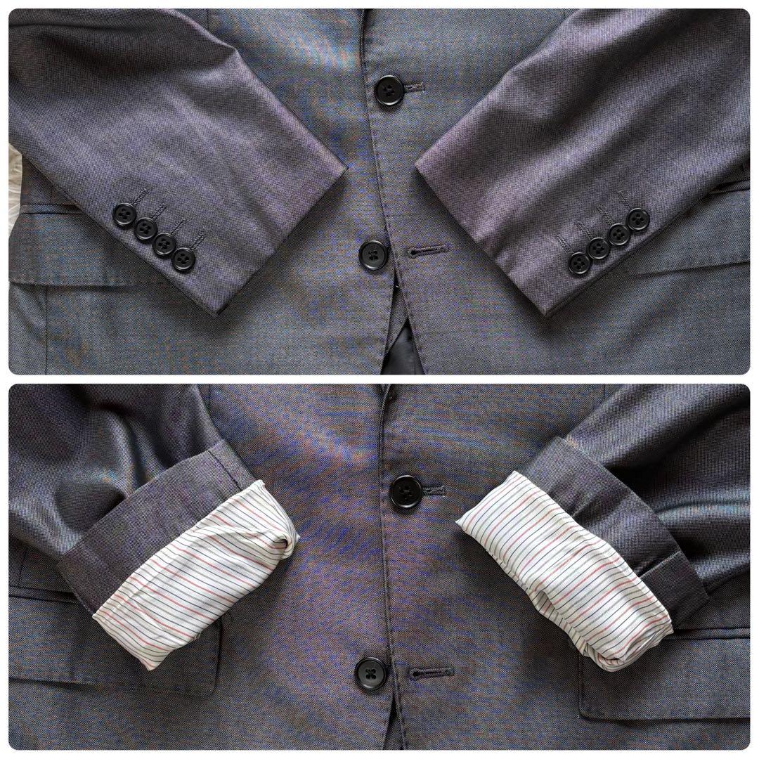 美品 ONLY スリーピーススーツ シルク混 シャイニー光沢グレー 170AB