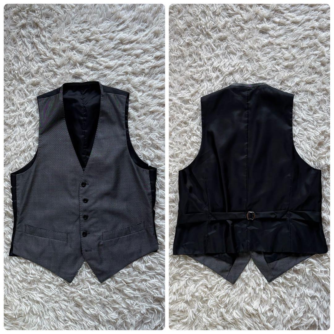 美品 ONLY スリーピーススーツ シルク混 シャイニー光沢グレー 170AB