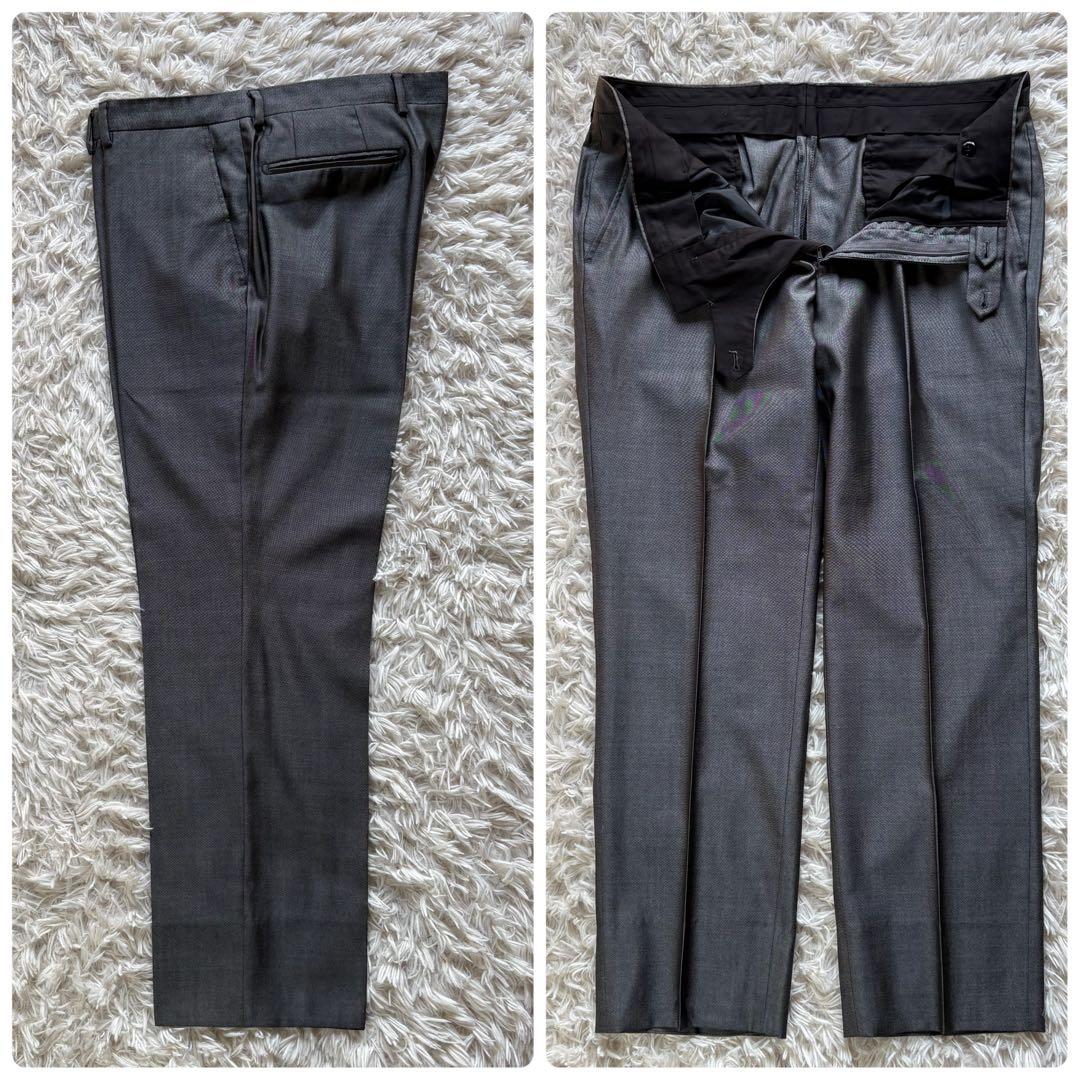 美品 ONLY スリーピーススーツ シルク混 シャイニー光沢グレー 170AB