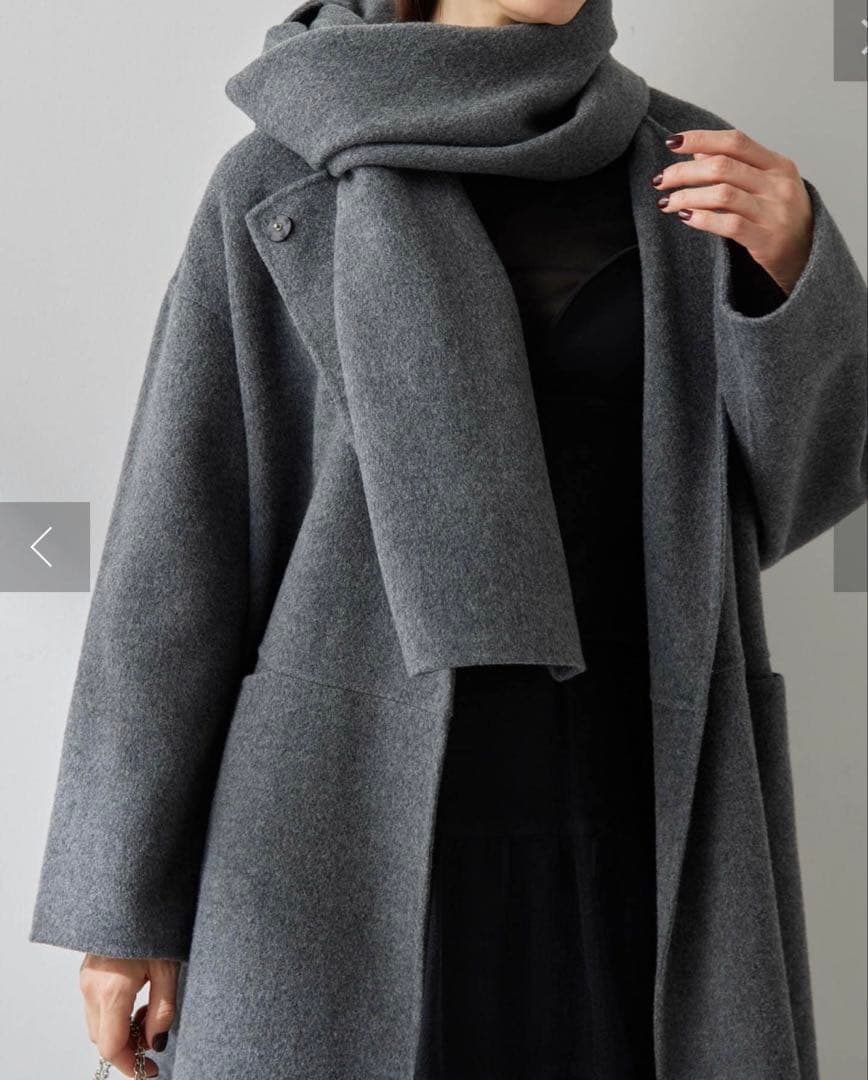 じゃばらのど飴　ウィムガゼット　ストール付きリバーコート