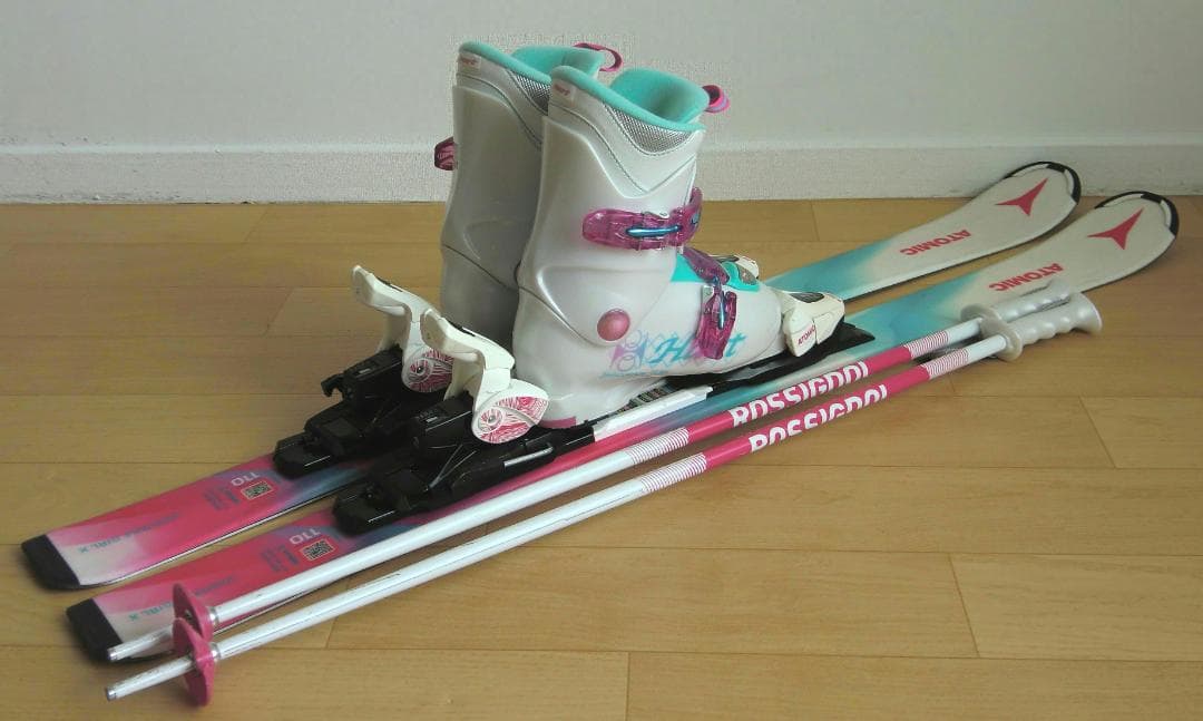 ■■送料無料■ATOMIC■子供用スキーセット■110/21■WAX■女の子■■