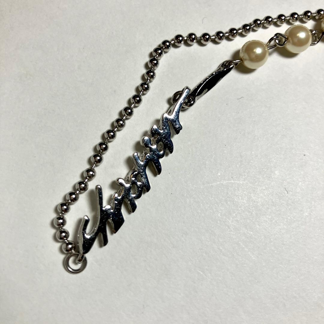 美品✨ クリスチャンディオール CDロゴ パール ネックレス シルバー