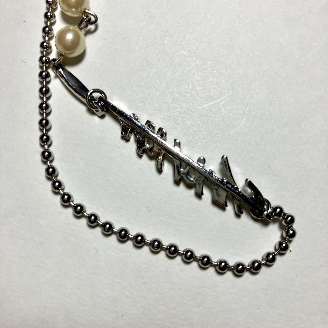 美品✨ クリスチャンディオール CDロゴ パール ネックレス シルバー