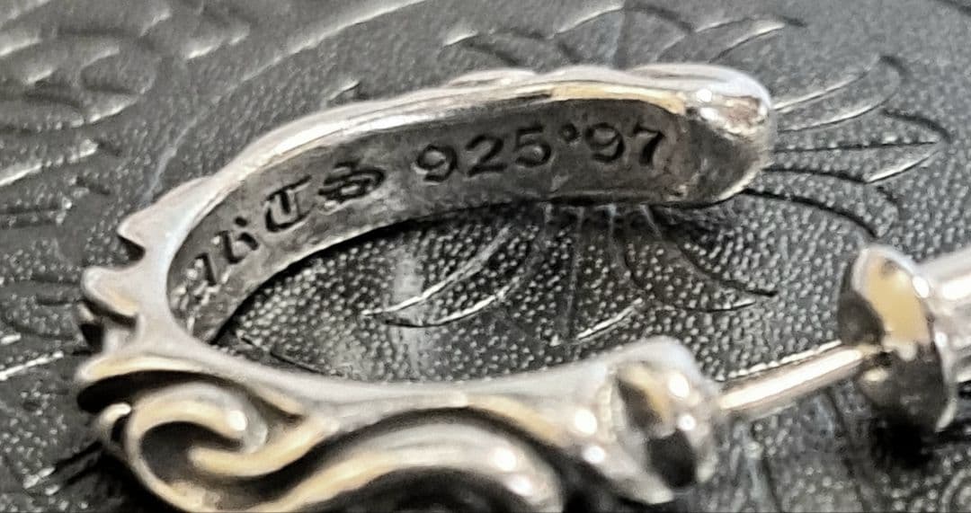CHROME HEARTS/スクロールフープ ピアス 片耳