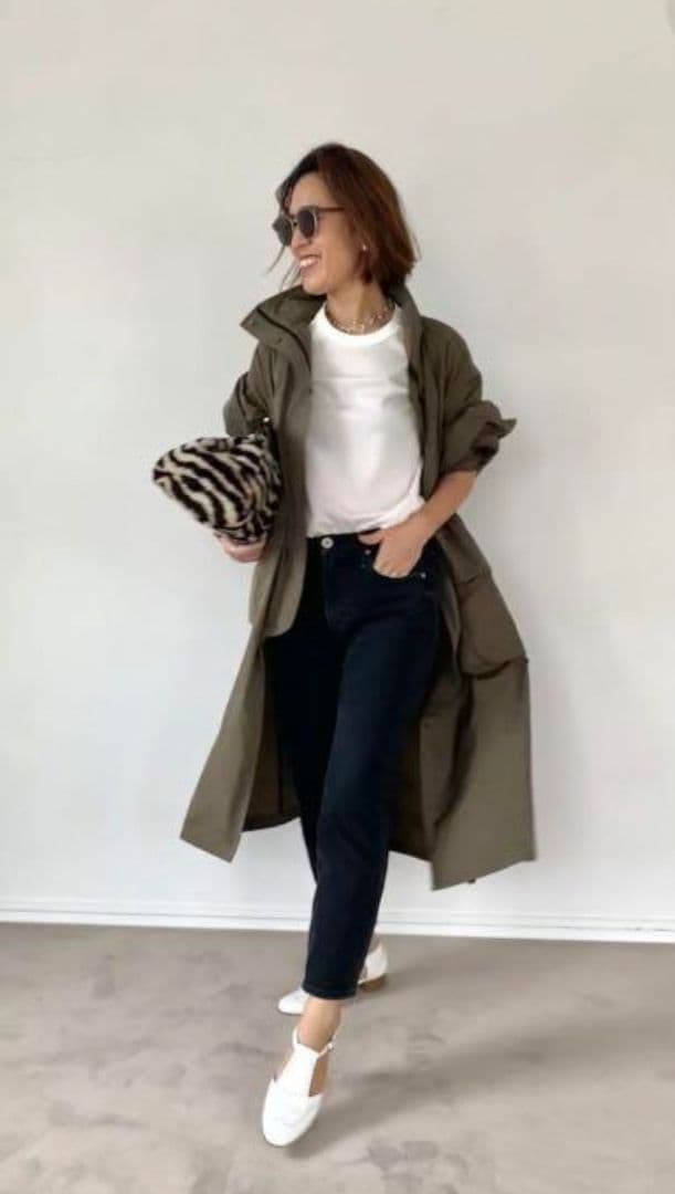 カオス　プリズムライトコート　カーキ