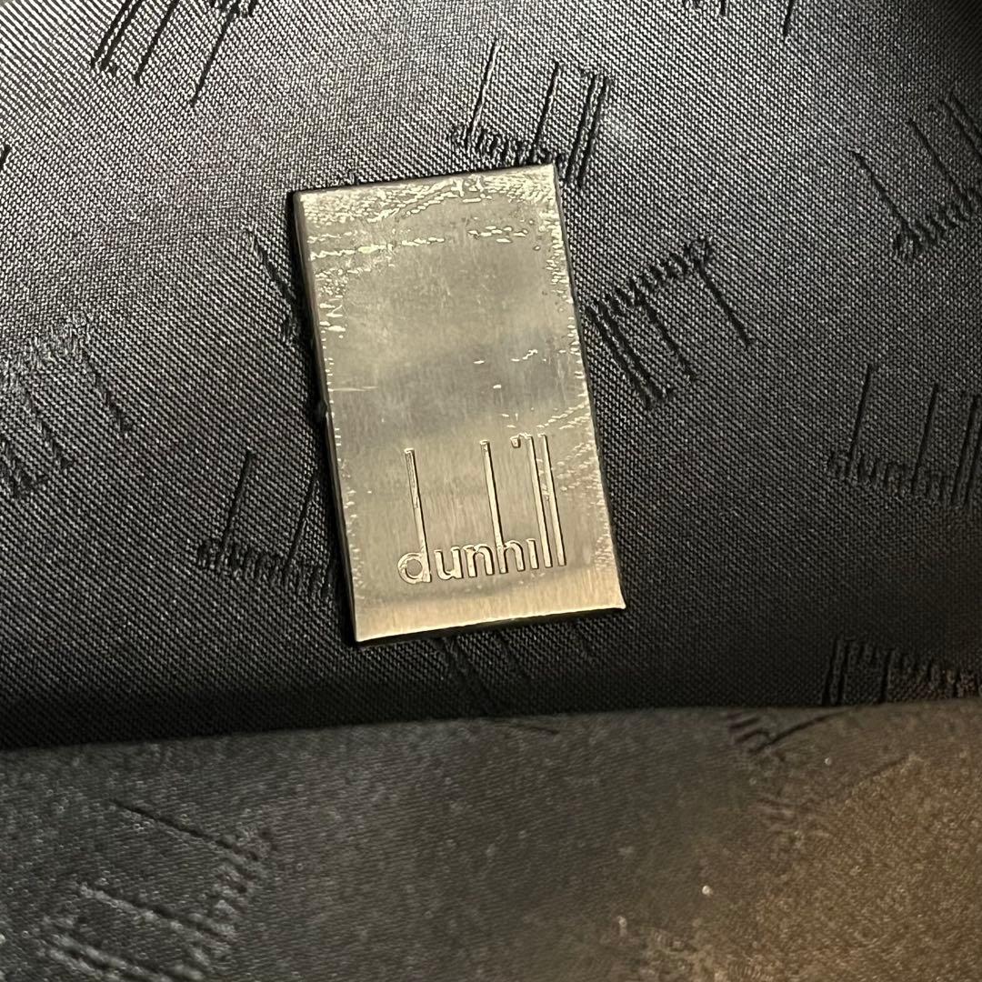dunhill 2wayボストンバッグ　レザー　PVC チャコールグレー