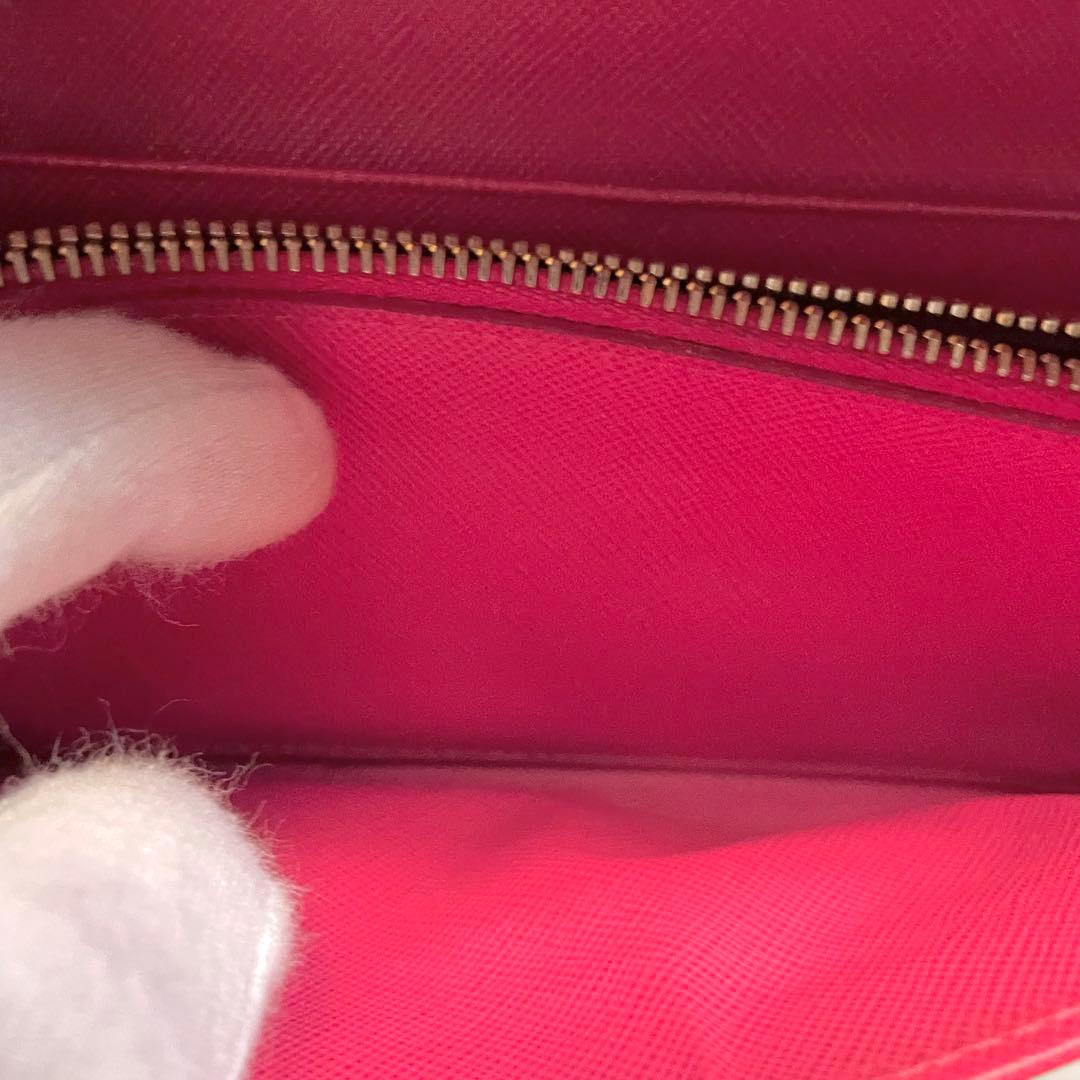 プラダ　PRADA サフィアーノ　2つ折り　長財布　ゴールドフラップ1204-⑤