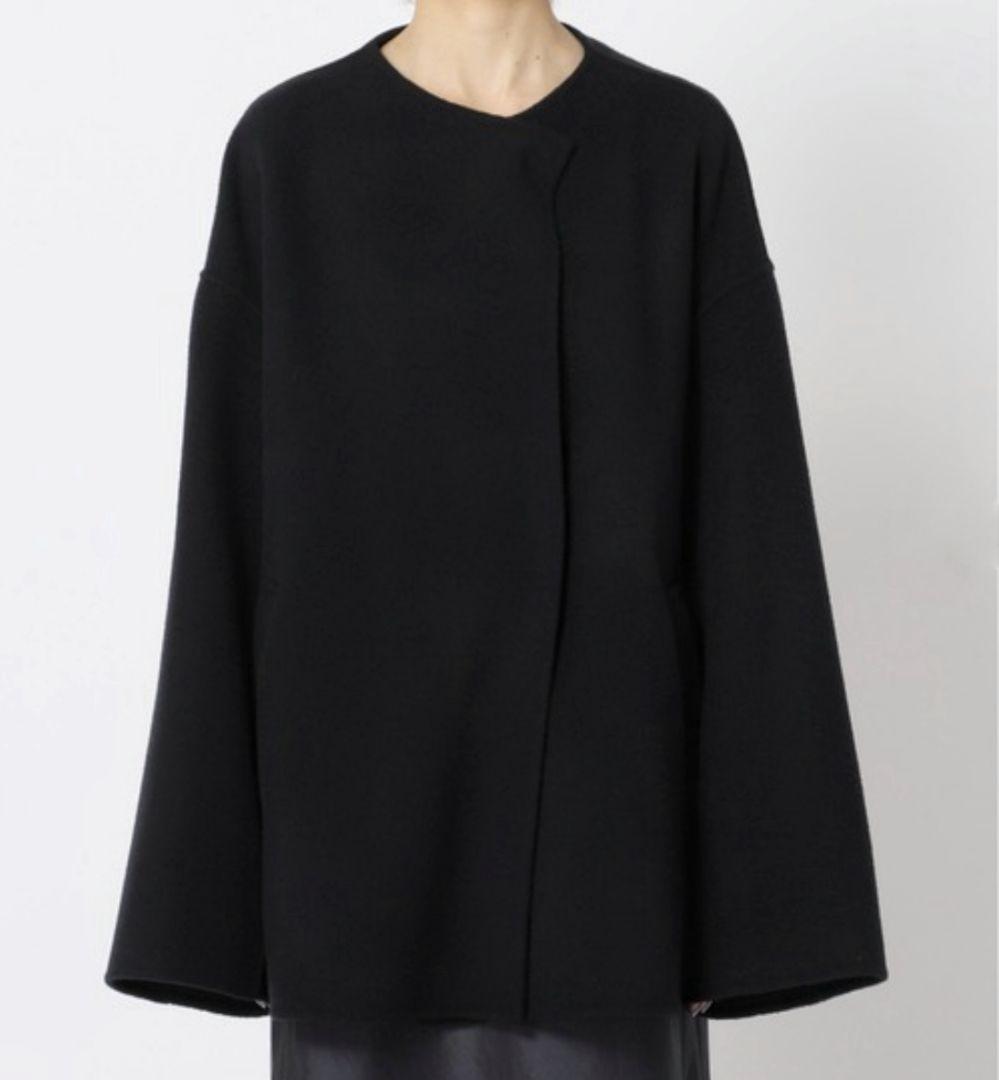 極美品♪シティショップ 22AW ショートビーバー ウールコート グリーン