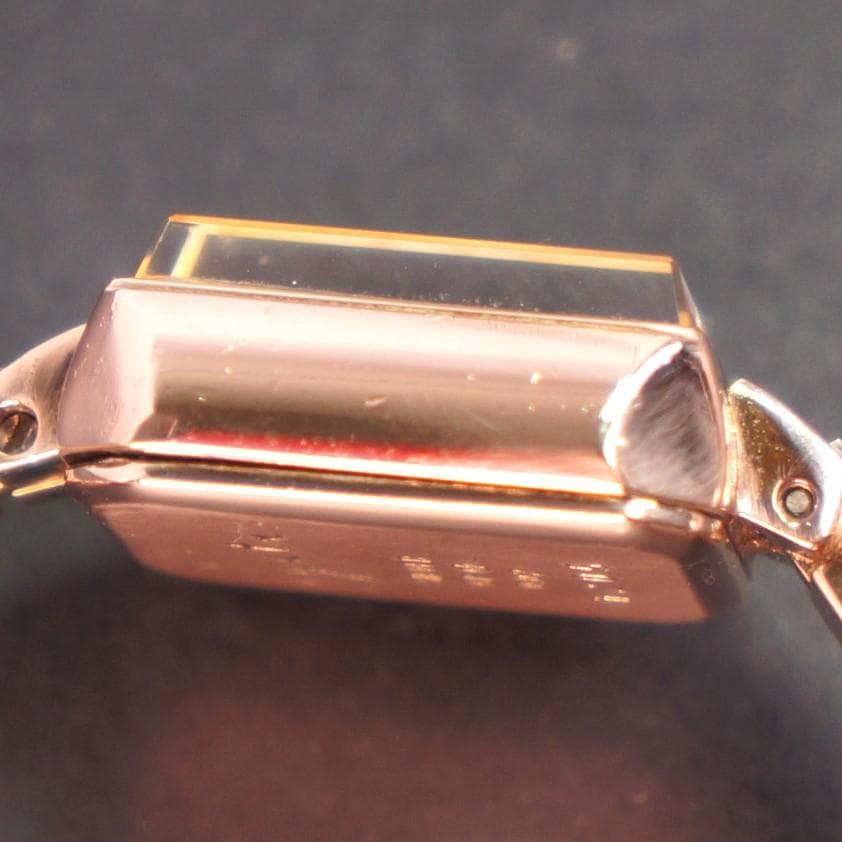 【稼働美品】agete ピンクゴールド　2Pダイヤ silver刻印