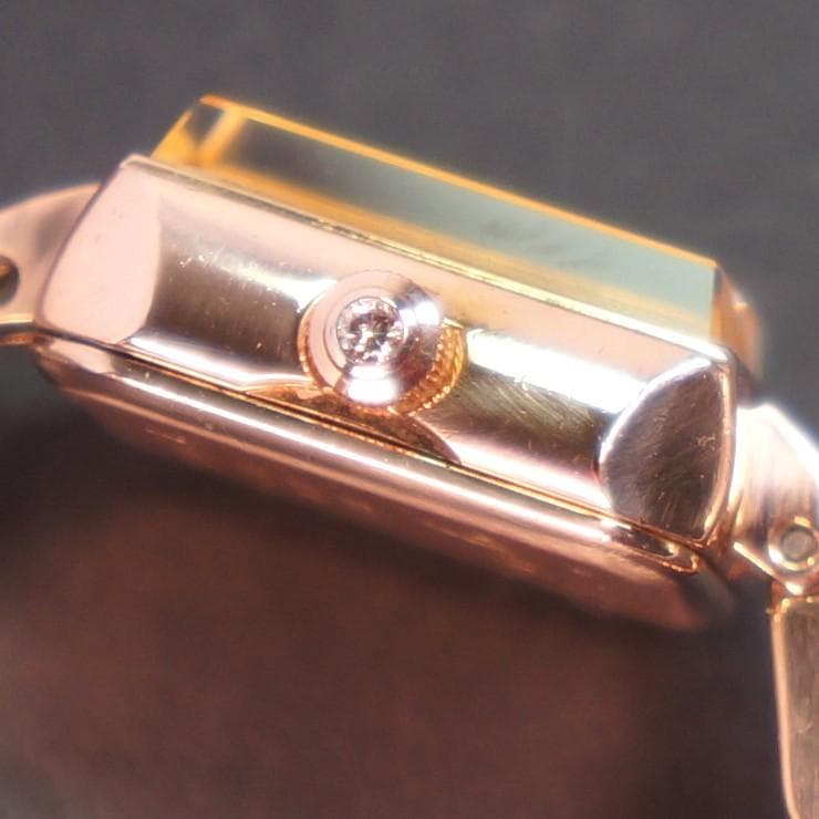 【稼働美品】agete ピンクゴールド　2Pダイヤ silver刻印