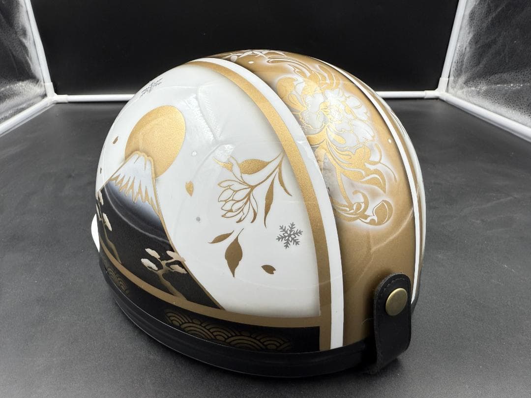 コルク半　カスタム　三つボタン　 富士日章　 白黒金　 桜吹雪 花柄 高級クリヤ