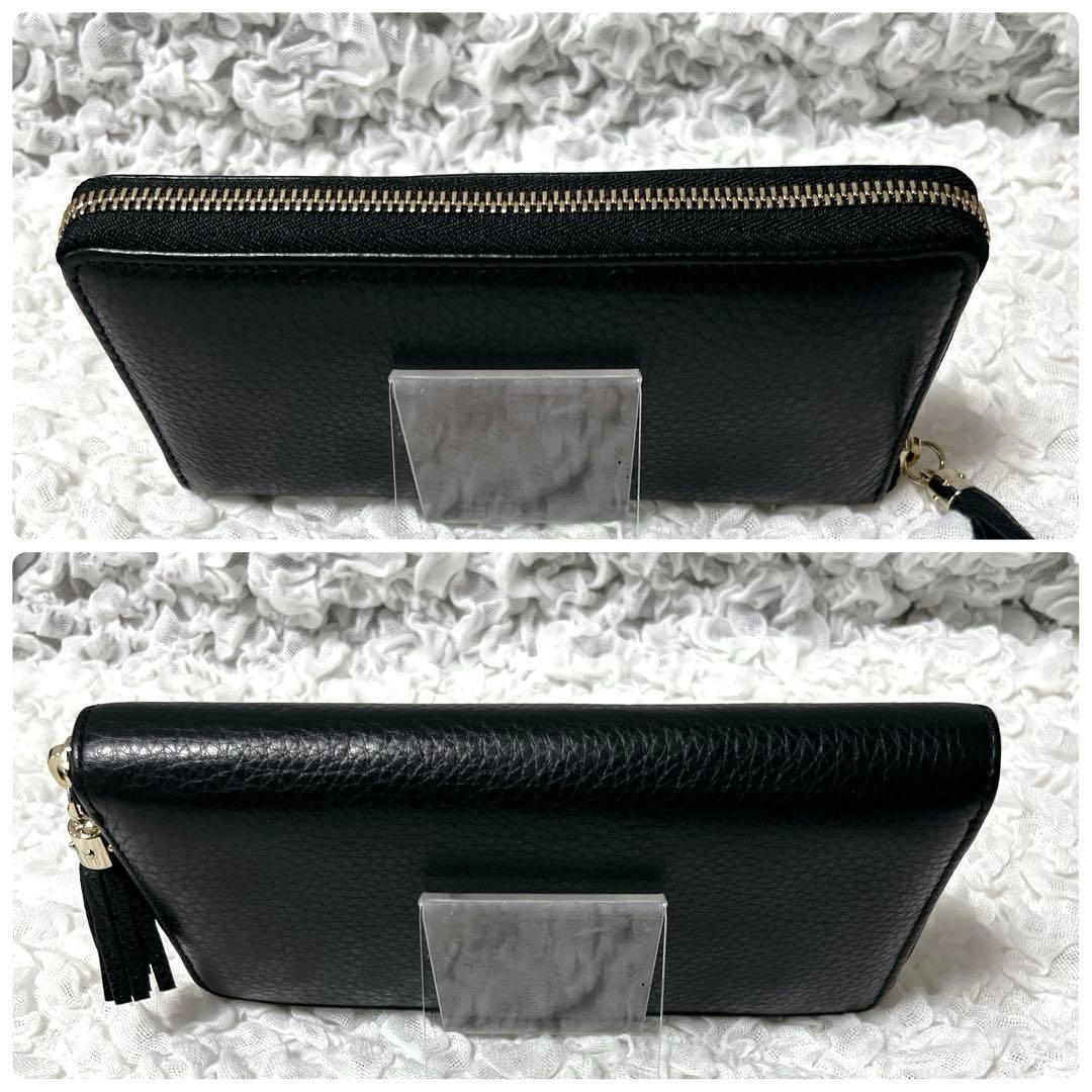 未使用級✨グッチ ソーホー 長財布 ラウンドジップ インターロッキング ブラック