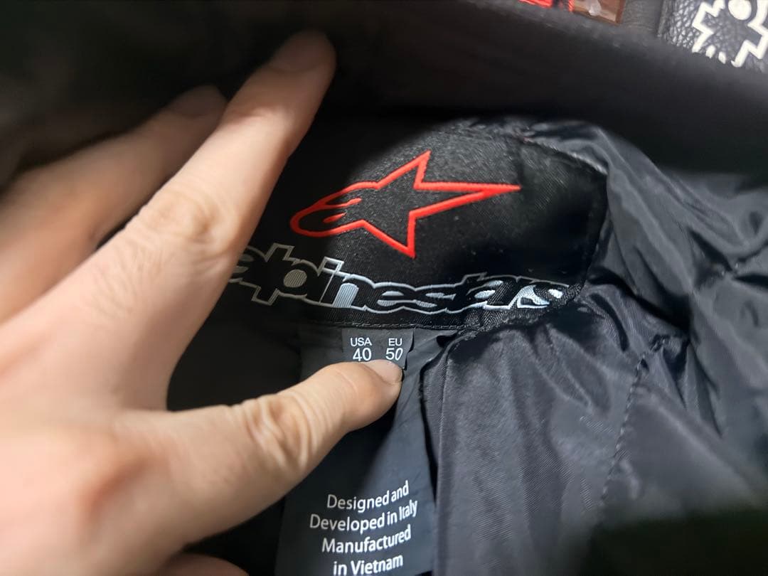 alpinestars革ジャケット　メンズEU50サイズ