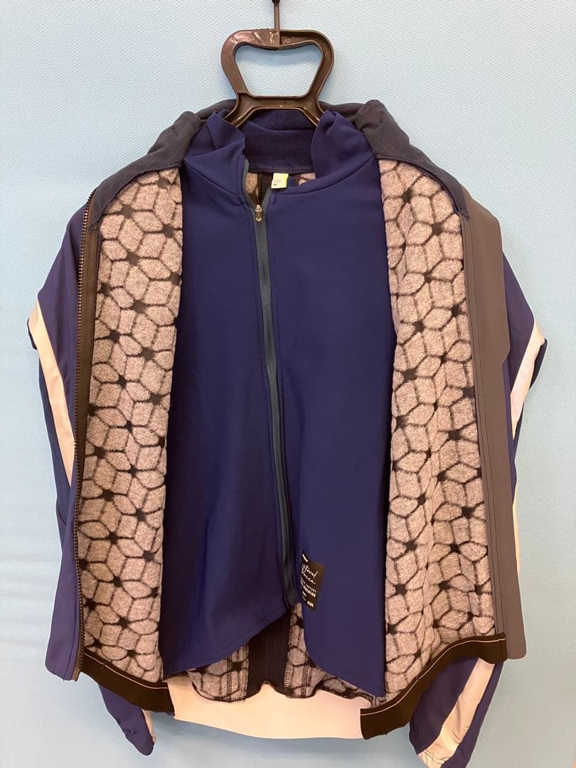 Q36.5 ダブル防風　サイクル　ジャケット　M ネイビー