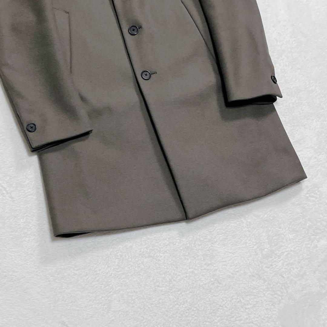 美品『エディフィス』スーパー140s メルトンチェスターコート XL オリーブ