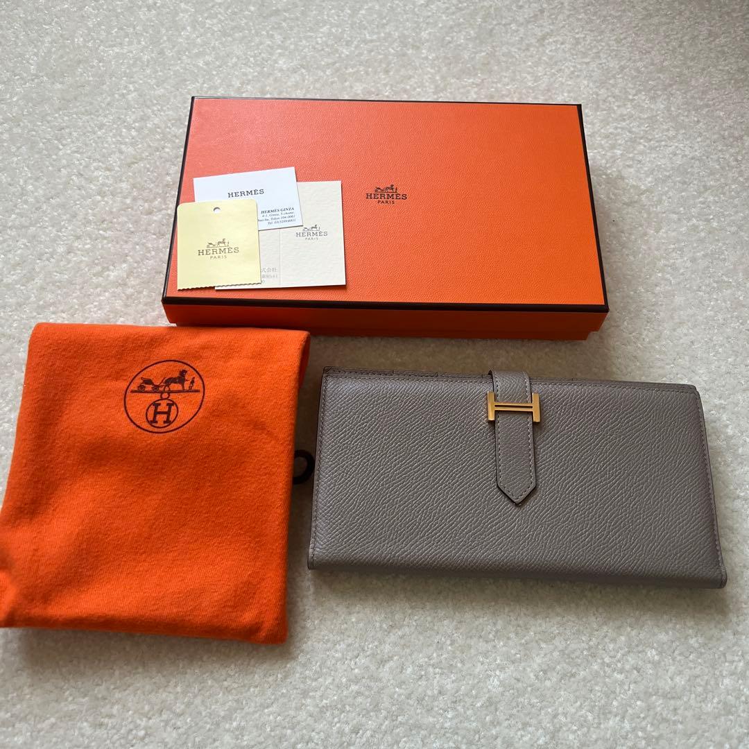 HERMES べアン　長財布　美品