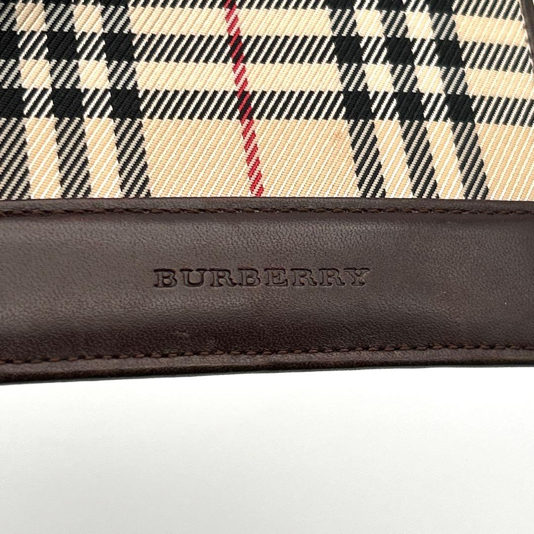 BURBERRY バーバリー 二つ折り財布 レザー チェック柄 高級 良品
