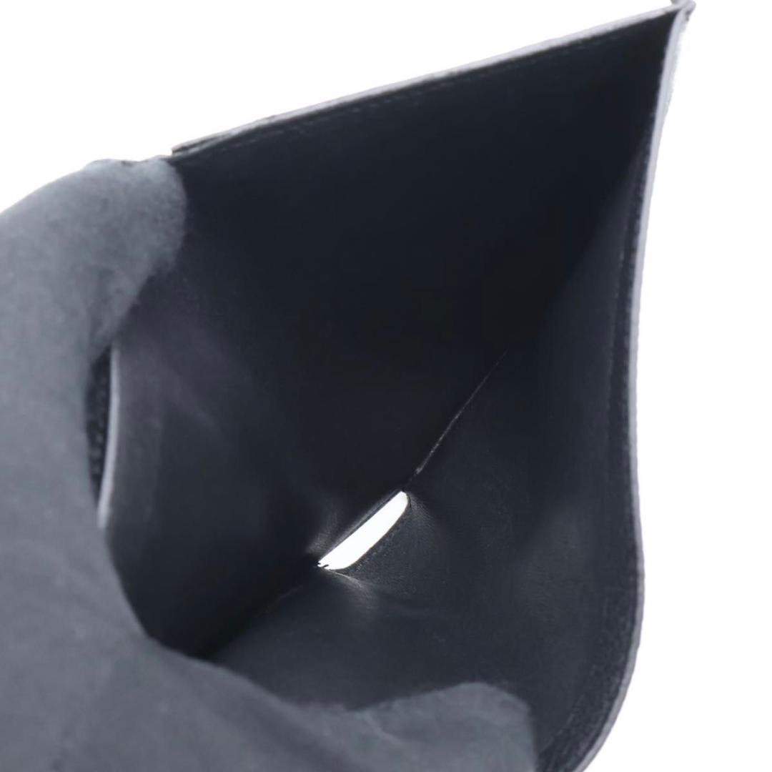 鑑定書付き【極美品】HERMES ベアンコンパクト　リザード　二つ折り財布　黒